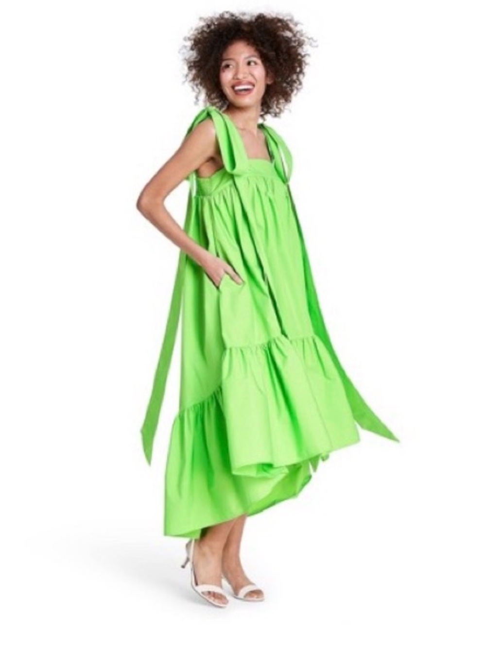 NWOT Christopher John Rogers for Target Bright Green Dress
